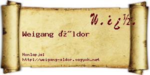 Weigang Áldor névjegykártya